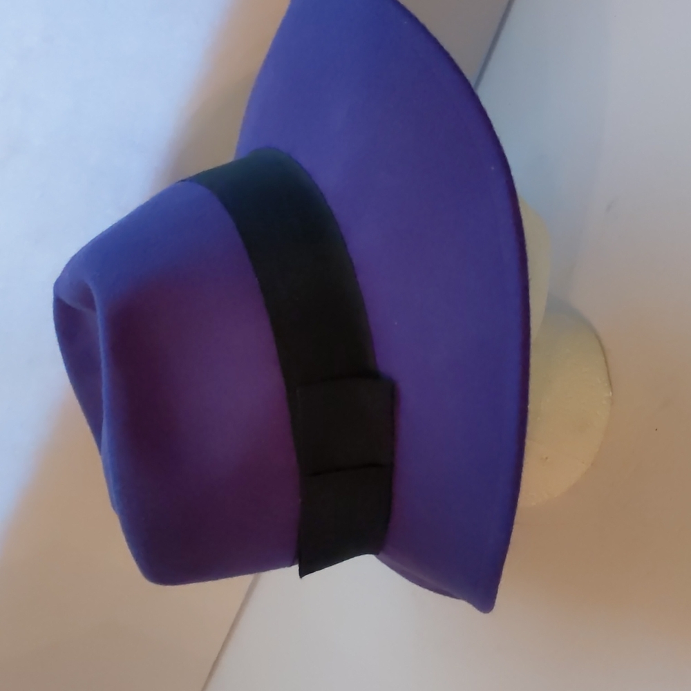Sonni San Francisco "Lancaster" purple/blue or bl/p vintage wool felt fedora hat